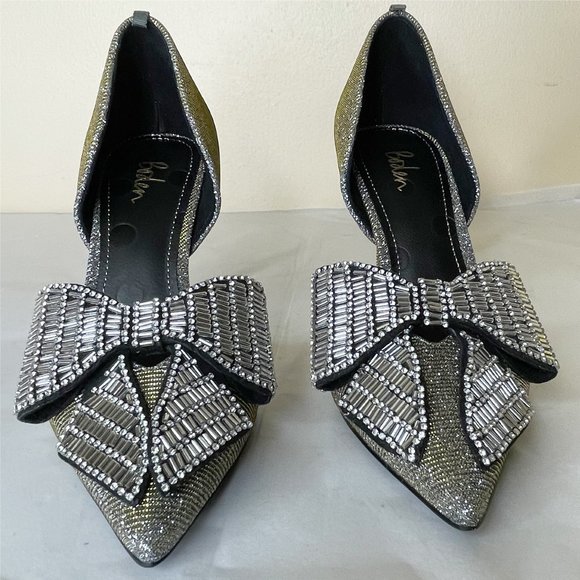 New Boden Embellished Heeled Court Shoes Metallic 38 - Picture 6 of 16